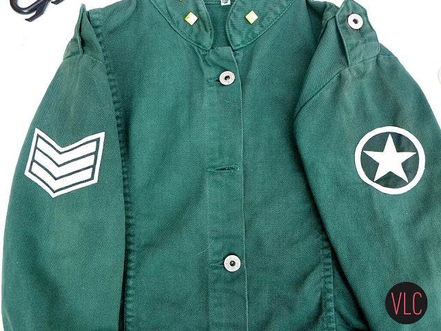 customização jaqueta estilo militar
