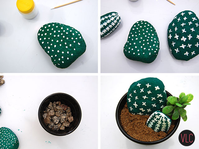 DIY cactus de pedra passo a passo